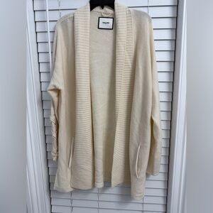Cream Open Front Women's Sweater